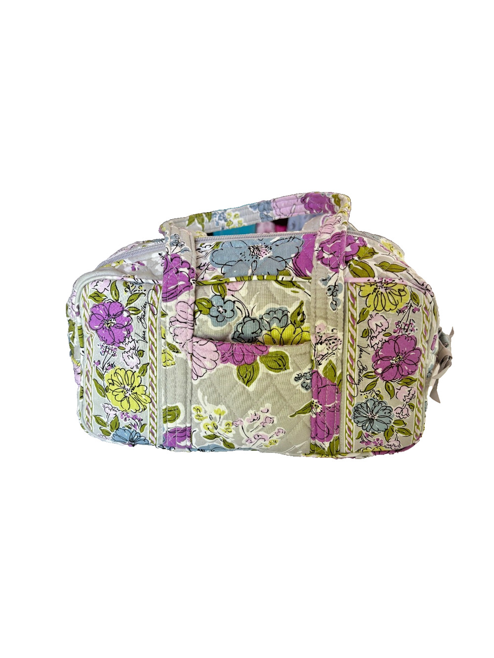 Vera Bradley Watercolor Retired Pattern Small Duffel Travel Bag Floral Quilted